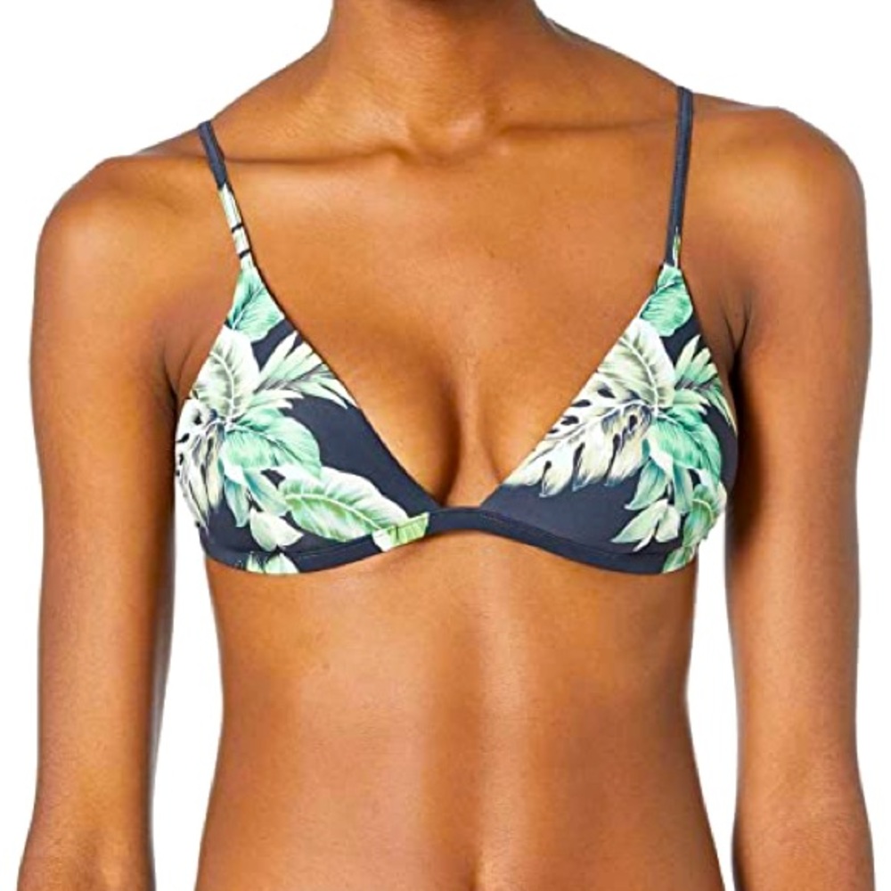 Rip Curl Palmetto Tri Bikini Top Black Floral